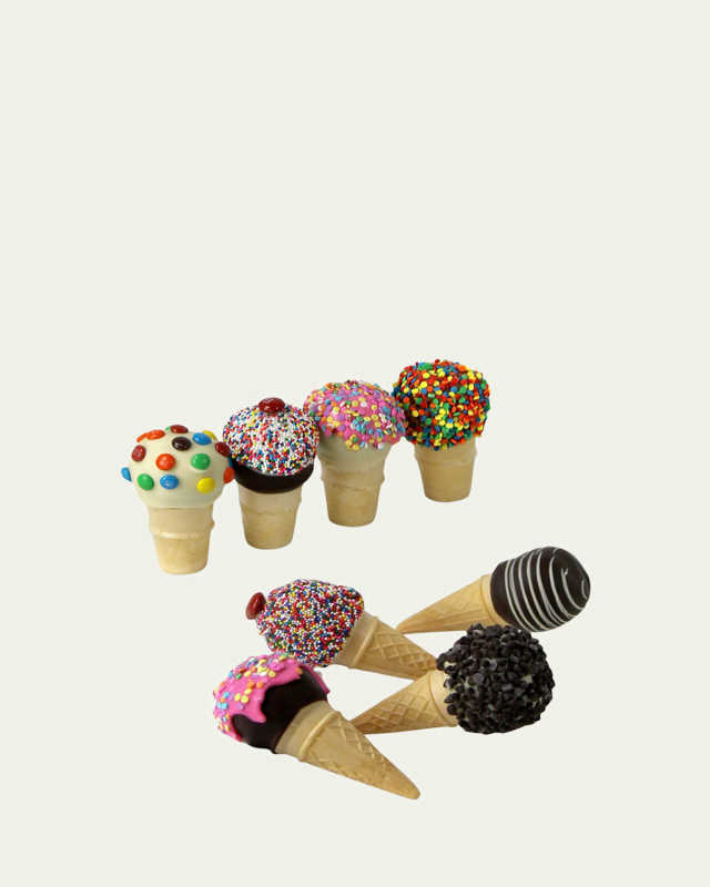 Belgian Chocolate Ice Cream Cone Cake Pops